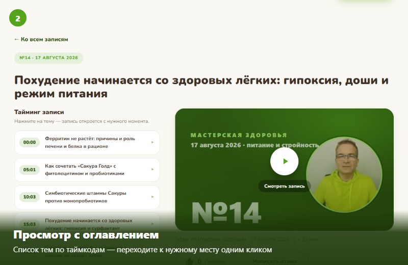 Просмотр записи с оглавлением по главам
